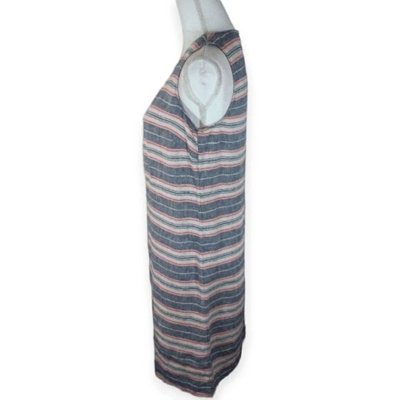 ST. TROPEZ WEST BLUE, RED, & WHITE LINEN DRESS SZ.0 EUC. - Picture 4 of 7